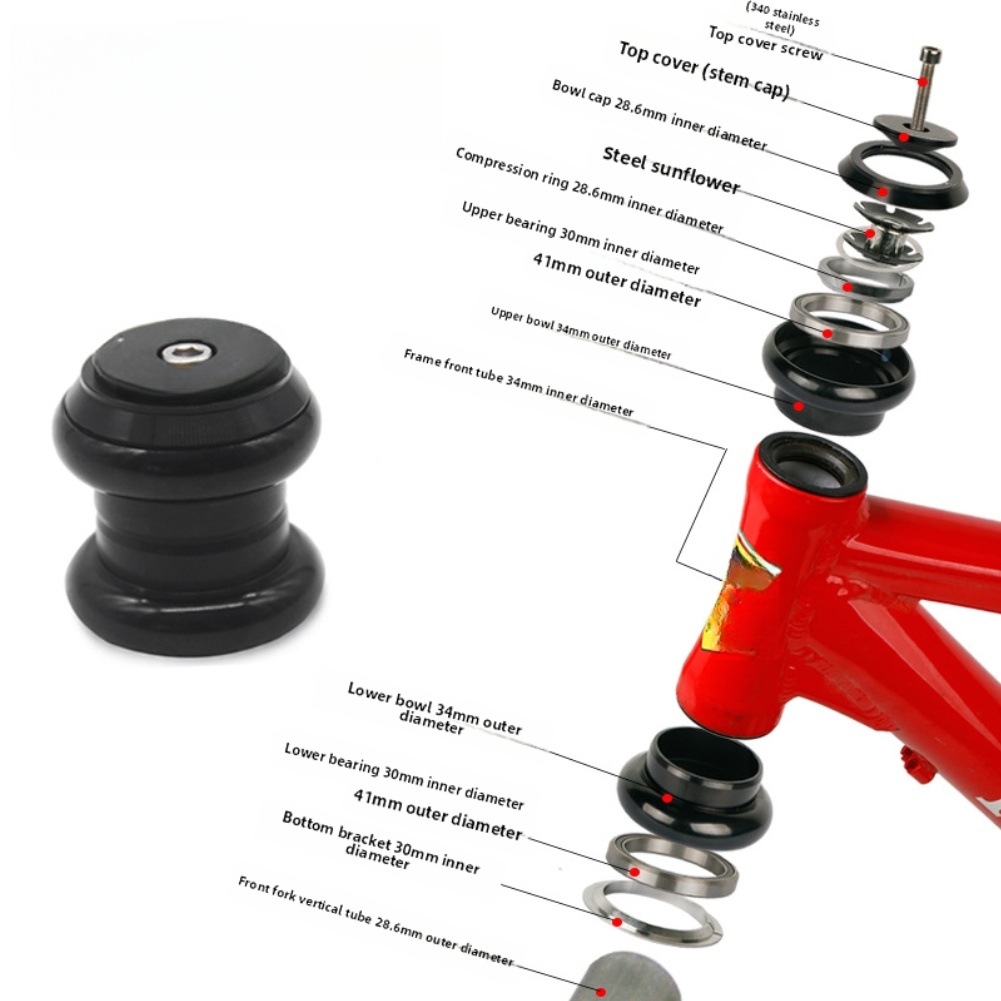 Mountain Biking Tube - 28,6 mm untuk headset dengan tutup